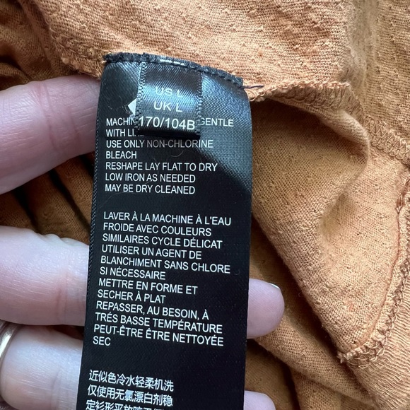 ANTHROPOLOGIE NEW Caroline babydoll flatter sleeve top in honey brown - Picture 11 of 14